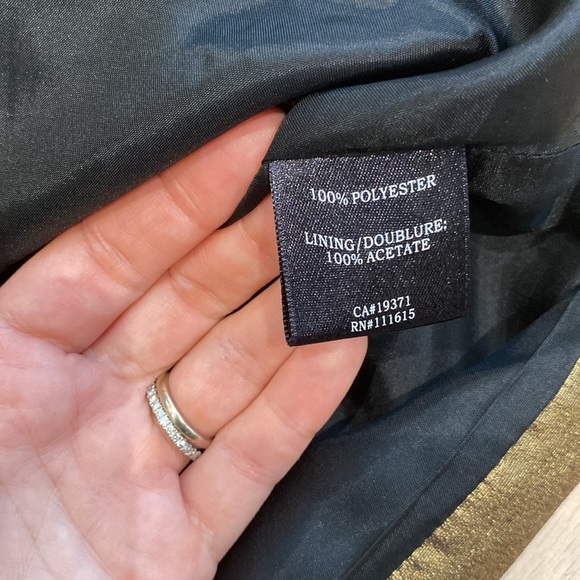 ROBERT RODRIGUEZ Gold Mini Dress, One Shoulder, Sleeveless, Cocktail, Size US 6 - Picture 12 of 14